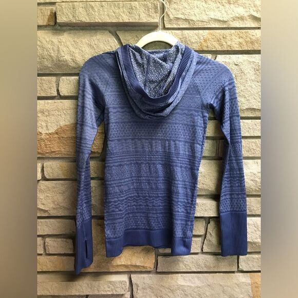 Lululemon Rest Less Hoodie Gatsby Blue / White a yoga athletic size 2 - Picture 3 of 13